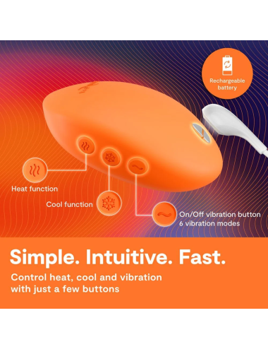 WE-VIBE - TEMP HEATING AND COOLING VIBRATOR TANGERINE