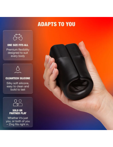 ARCWAVE - ZING VIBRATING MALE STROKER WITH DUAL MOTOR BLACK