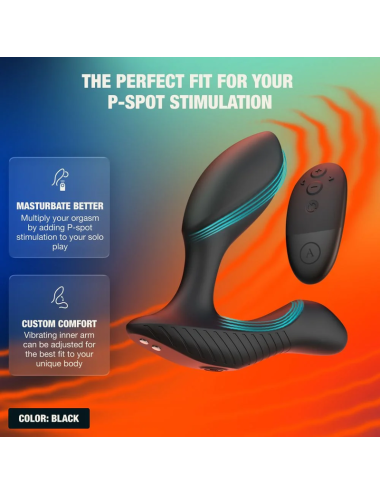 ARCWAVE - PERK VIBRATING PROSTATE MASSAGER WITH DUAL MOTOR AND REMOTE CONTROL BLACK